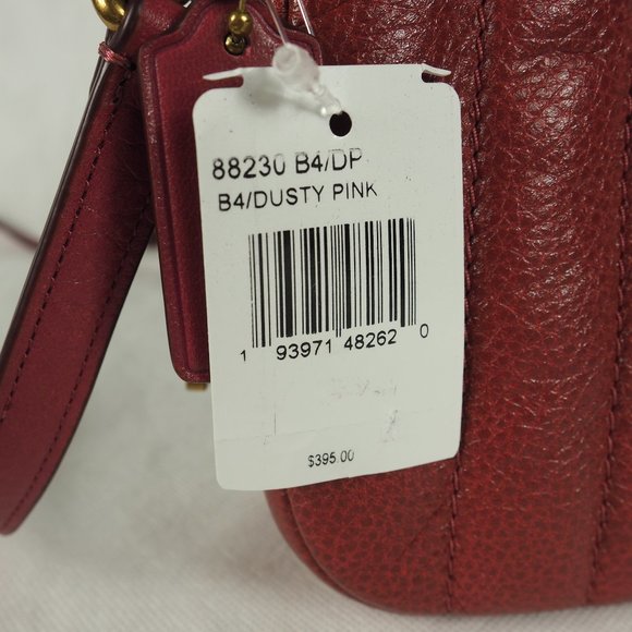 Coach Women's Kat Camera Bag Quilting Polished Grain Leather Dusty Pink 88230 - Picture 11 of 11